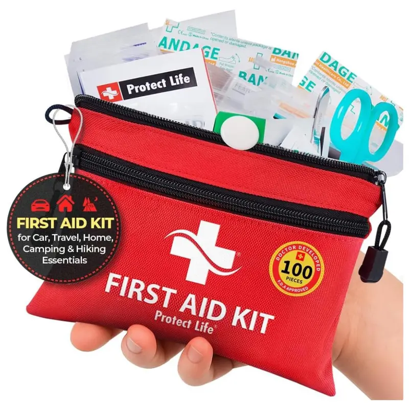 100-Piece Protect Life First Aid Travel/Survival Medical Kit 1