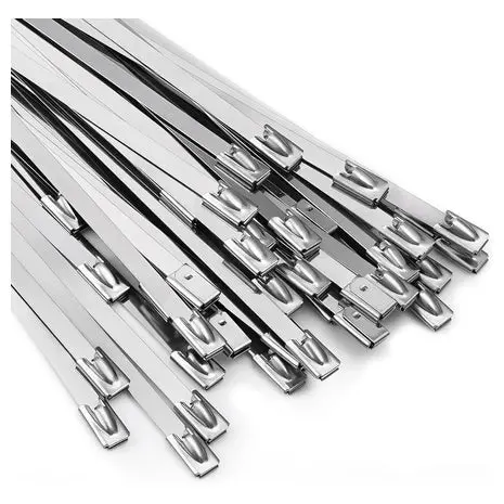 100 Stainless Steel Self-Locking Zip Ties 1