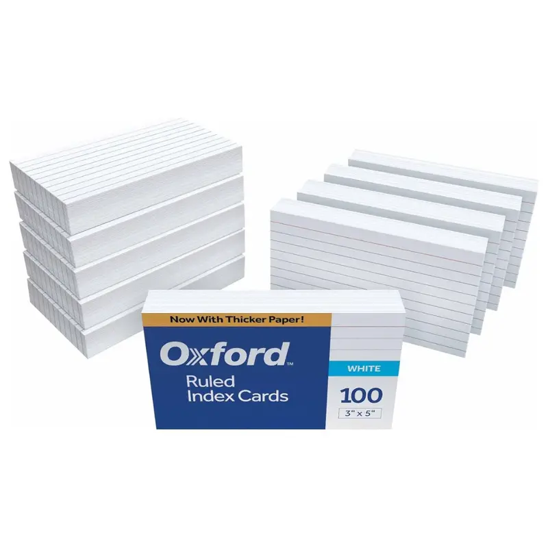 1000-Count Oxford 31Ee 3" X 5" Ruled Index Cards 1