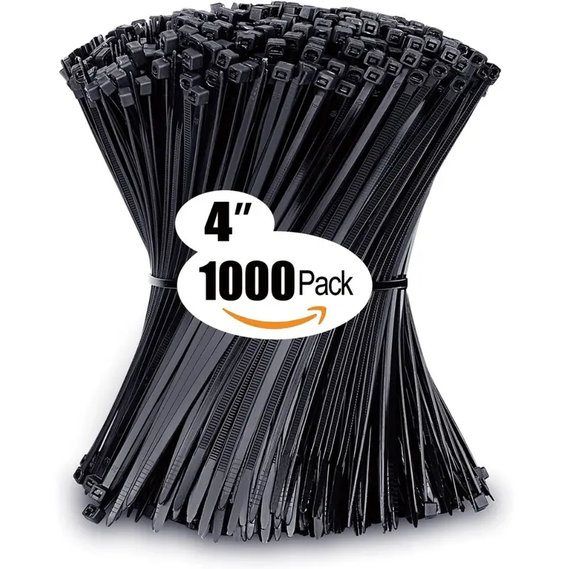 1000-Pack 4" Small Zip Ties With 18 Lb Tensile Strength 1