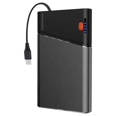 10,000Mah Portable Charger With Built-In Usb-C Cable 1