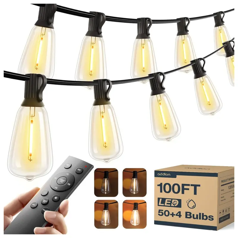 100Ft (50Ft X 2) Led Outdoor Waterproof String Lights 1