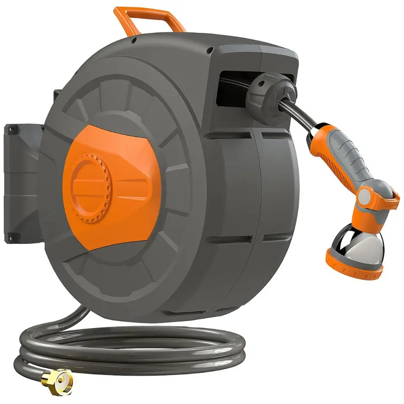 100Ft Entgard Retractable 1/2" Heavy Duty Garden Hose Reel 1