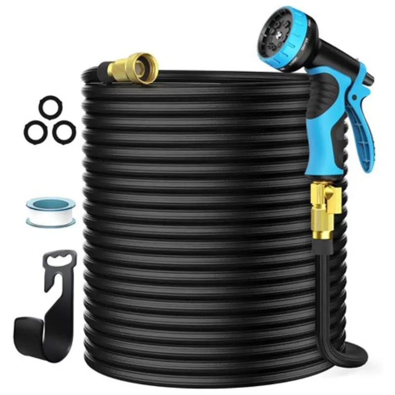 100Ft Expandable 50 Layers Garden Hose With Solid Brass Connector 1