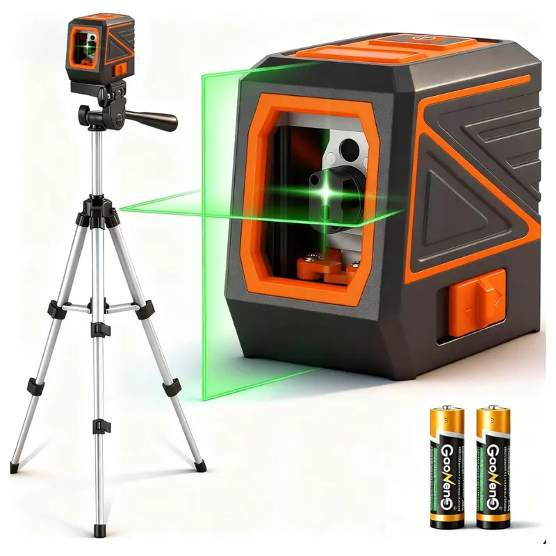 100Ft Green Cross Line Self Rotary Leveling Laser Level 1