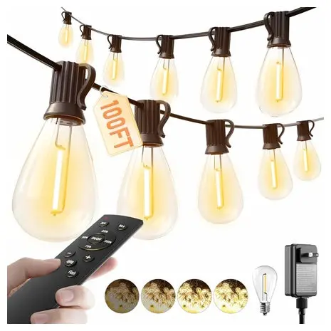 100Ft Led Outdoor String Lights 1