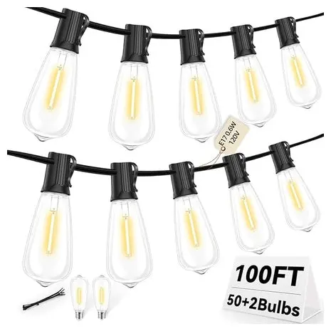 100Ft Led Outdoor String Lights 1