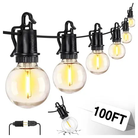 100Ft Led Outdoor String Lights 1