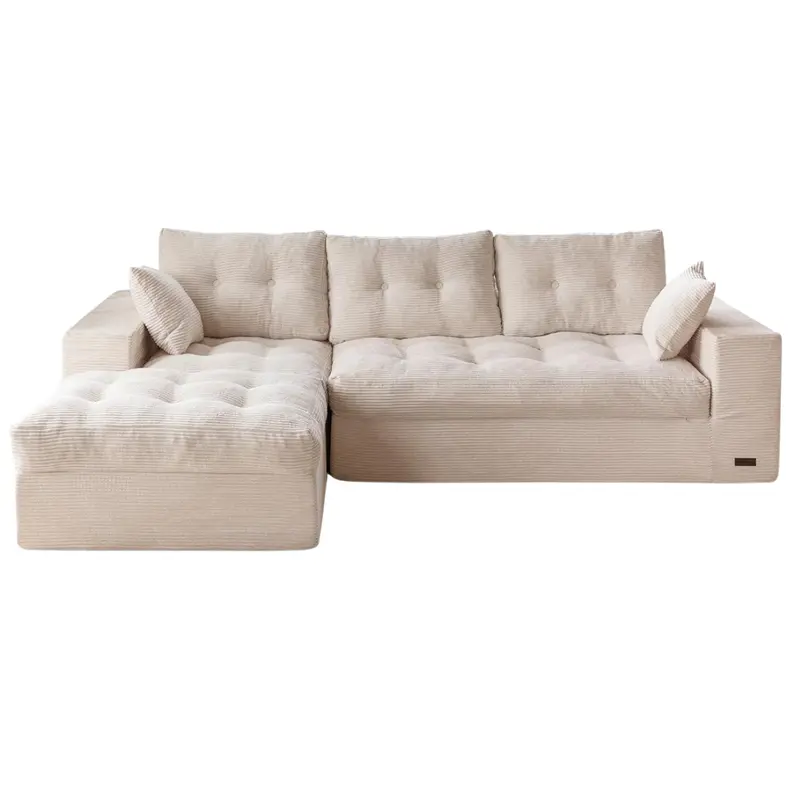 104" L Shaped Modular Sectional Sofa With Ottoman 1