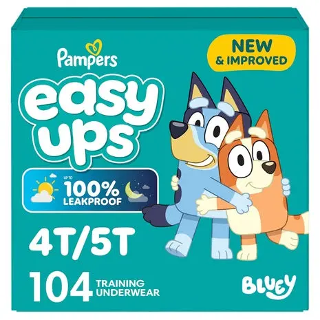 104 Size 4T-5T Pampers Easy Ups Bluey Training Pants 1