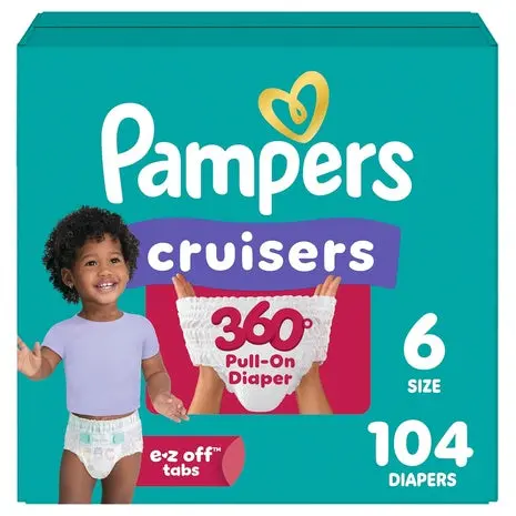 104 Size 6 Pampers Cruisers 360° Diapers 1