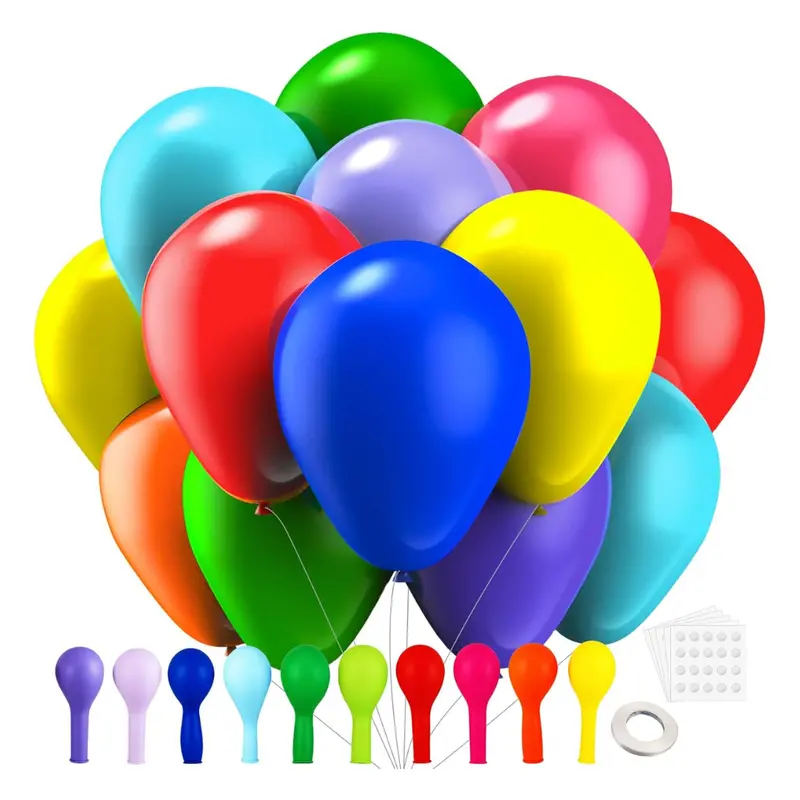 105-Piece 12" Assorted Rainbow Latex Balloons 1