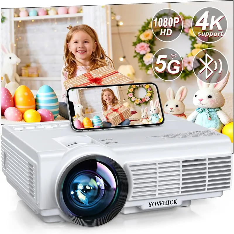 1080P Portable Mini Projector With Wifi & Bluetooth (3 Colors) 1