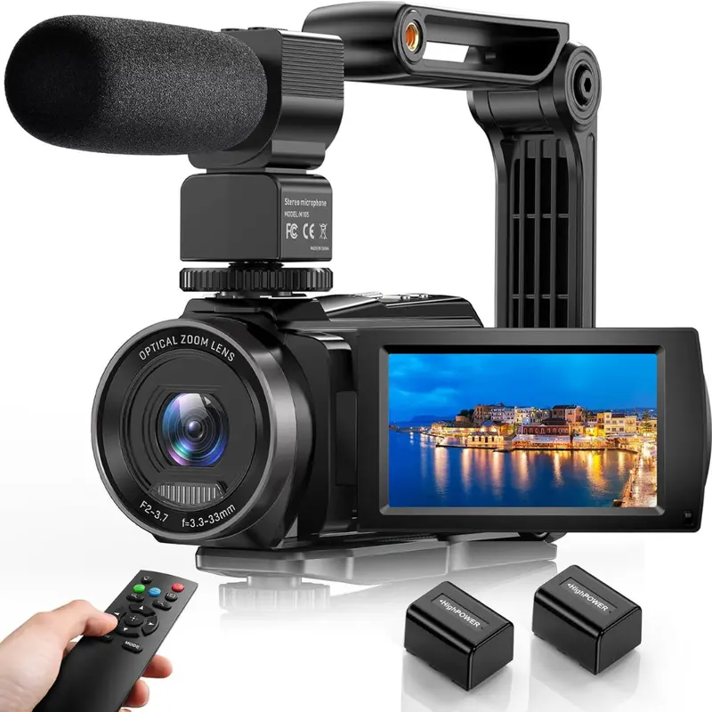 10X Optical Zoom 48Mp Uhd 5K Video Camera Camcorder 1