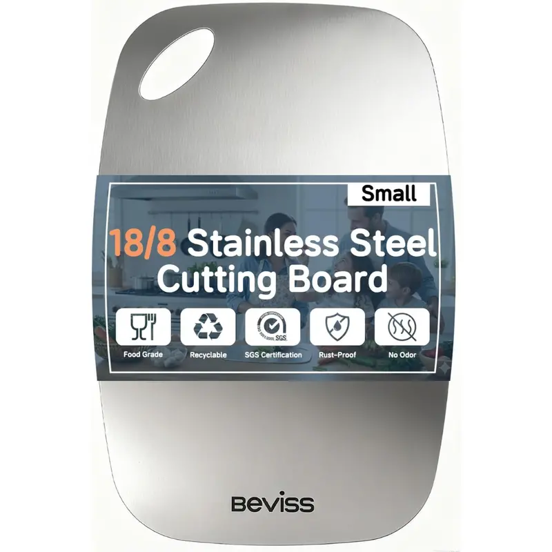 11.45" X 8.15" Double Sided Stainless Steel Chopping Board 1