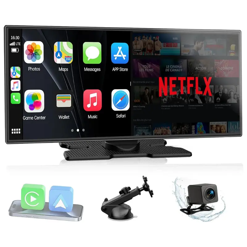 11" Lamtto Wireless Carplay Screen With Apps & Backup Camera 1