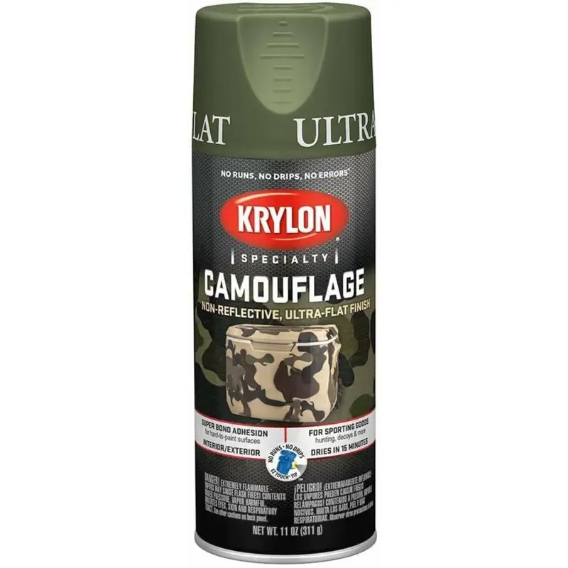 11-Oz Krylon Ultra Flat Woodland Light Green Camouflage Spray Paint 1