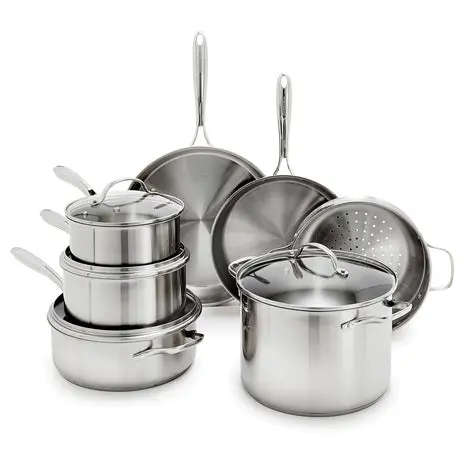 11 Piece Greenpan Stainless Steel Cookware Set 1