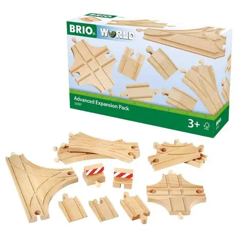 11-Piece Wooden Train Brio World Advanced Expansion Pack 1