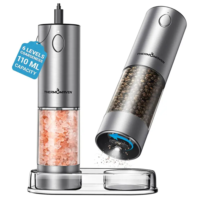 110Ml Thermomaven Electric Salt & Pepper Grinder Set 1