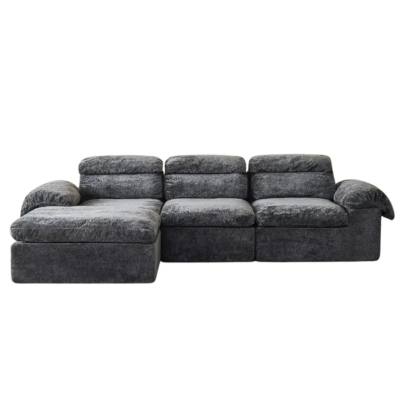 115.7" Ayovoch L-Shaped Modular Sectional Sofa With Ottoman 1
