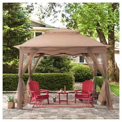 11X11 Pop-Up Patio Gazebo With Netting 1