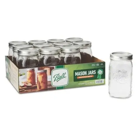 12 Ball 32Oz Mason Jars 1