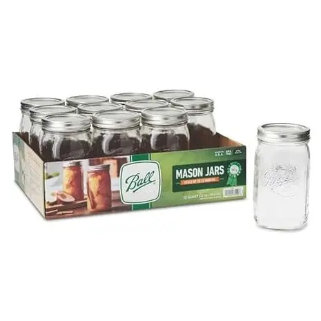 12 Ball 32Oz Wide Mouth Jars With Lids & Bands 1