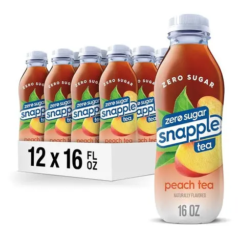12 Bottles Zero Sugar Peach Tea 1