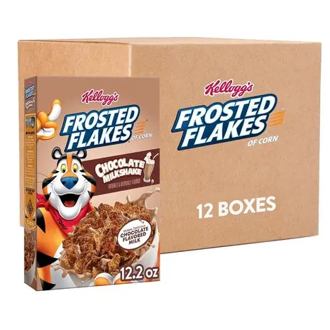 12 Boxes Of Kellogg’S Frosted Flakes Chocolate Milkshake Cereal 1