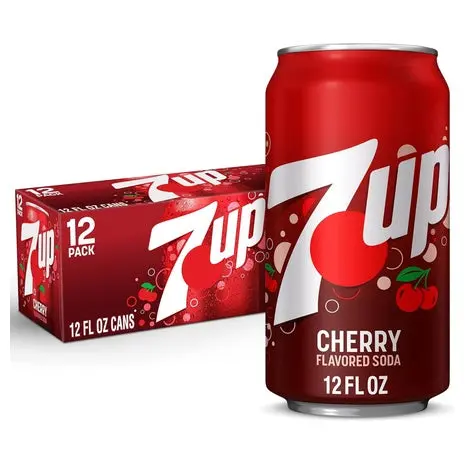 12 Cans 7Up Cherry Flavored Soda 1