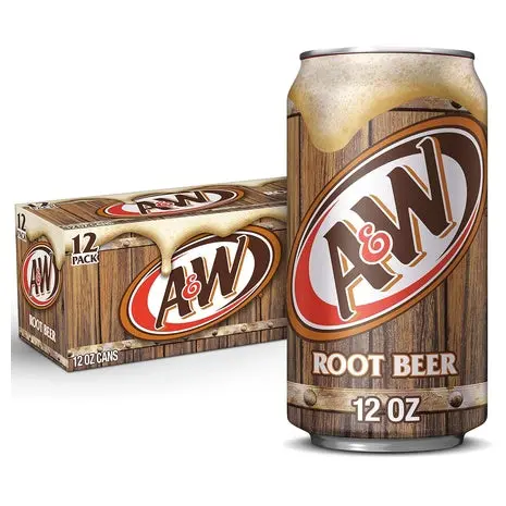 12 Cans A&W Root Beer Soda 1