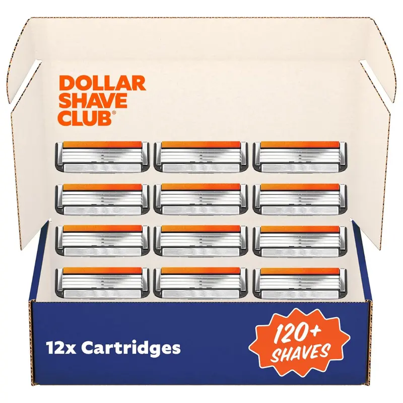 12-Count Dollar Shave Club 4 Blade Razor Refills 1