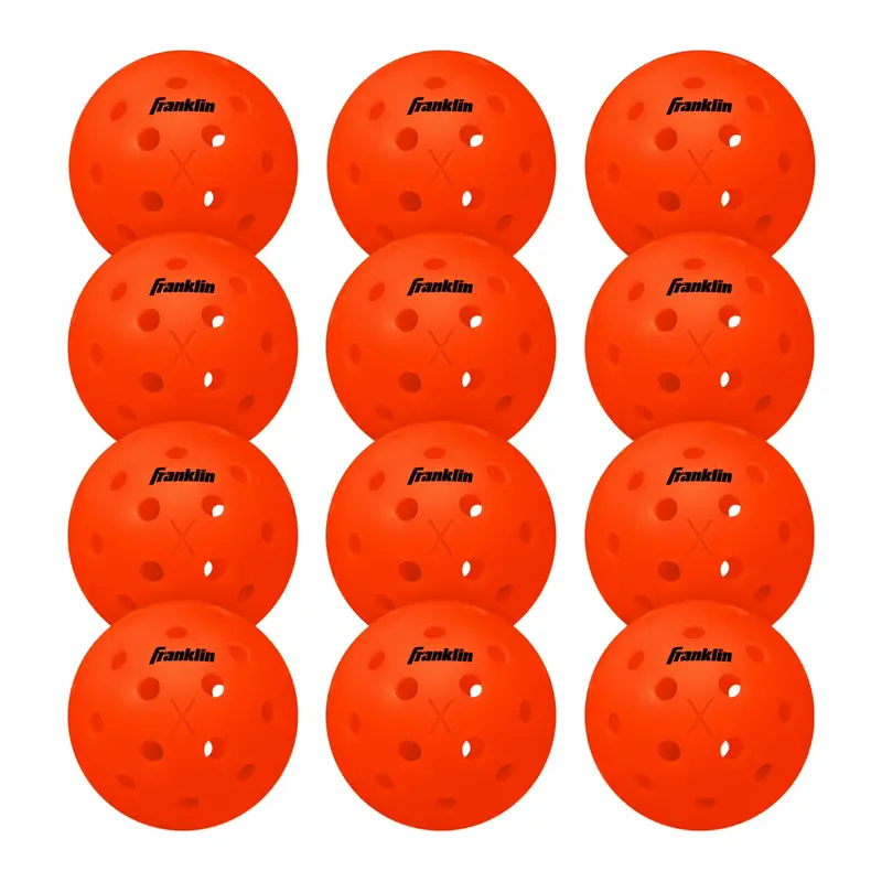 12-Count Franklin Sports X-40 Outdoor Pickleballs (Orange) 1