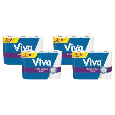 12 Double Rolls (=24 Regular) Viva Paper Towels 1