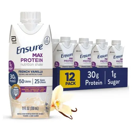 12 Ensure Max Protein French Vanilla Nutrition Shakes (Ou-D) 2