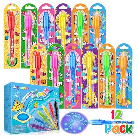 12 Invisible Ink Spy Pens With Uv Light 1
