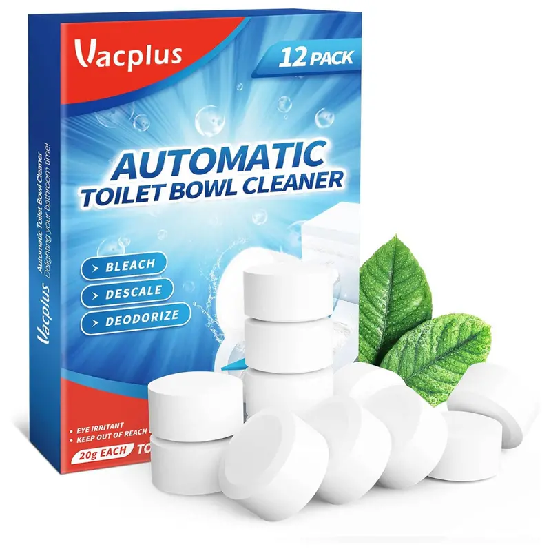 12-Pack 1.7Oz Automatic Toilet Bowl Cleaner Tablets W/ Bleach 1
