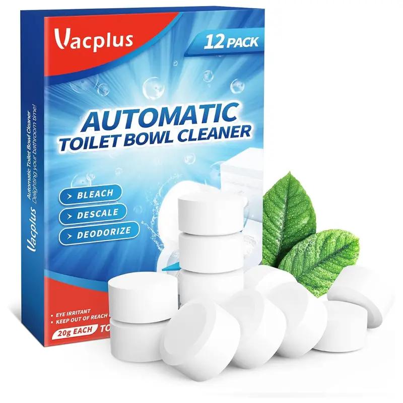 12-Pack 1.7Oz Automatic Toilet Bowl Cleaner Tablets W/ Bleach 1