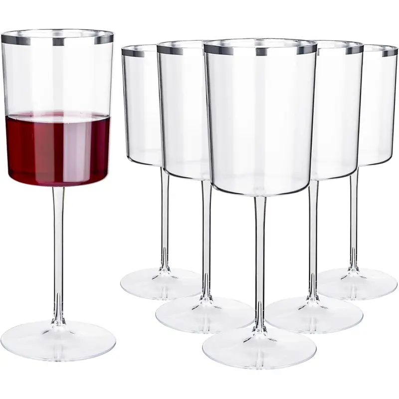 12-Pack 10 Oz Ciaell Plastic Wine Glasses With Stem 1