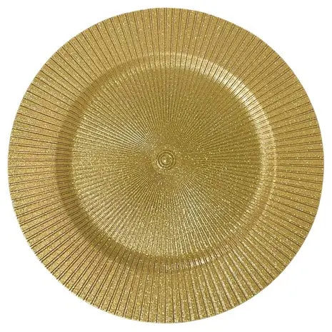 12-Pack 13” Gold Charger Plates (3 Styles) 1