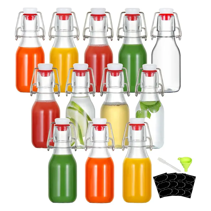 12-Pack 4Oz Swing Top Glass Bottles 1
