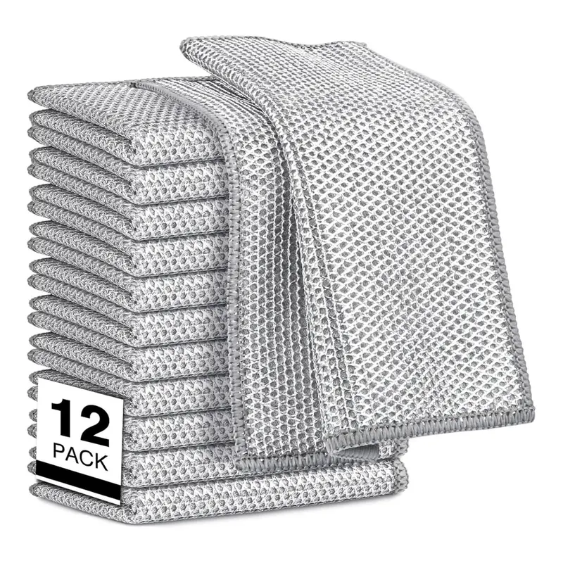 12-Pack 7" X 8" Non Scratch Reusable Wire Dishcloth 1