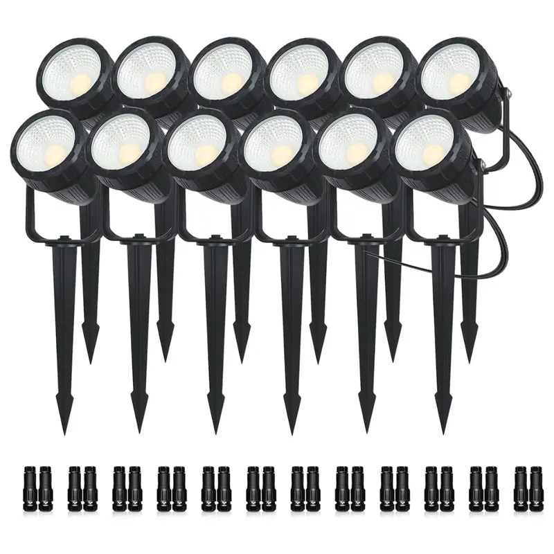 12-Pack 7W 840Lm Led Landscape Lighting With Connectors 1