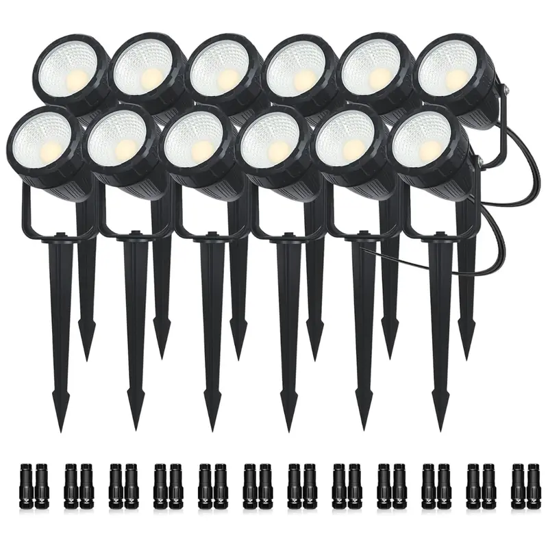 12-Pack 7W 840Lm Led Landscape Lighting With Connectors 1