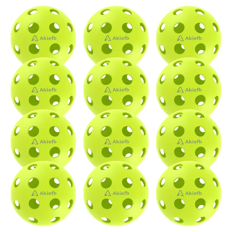 12-Pack Pro-Grade 40-Hole Pickleball Balls 1