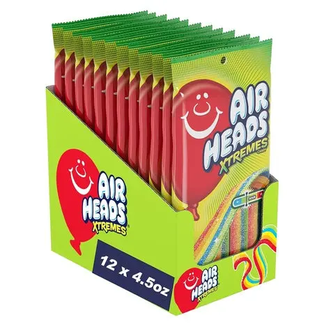 12 Packs Airheads Xtremes Rainbow Berry Candy 1