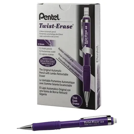 12 Pentel Twist-Erase Iii Violet Mechanical Pencils 1