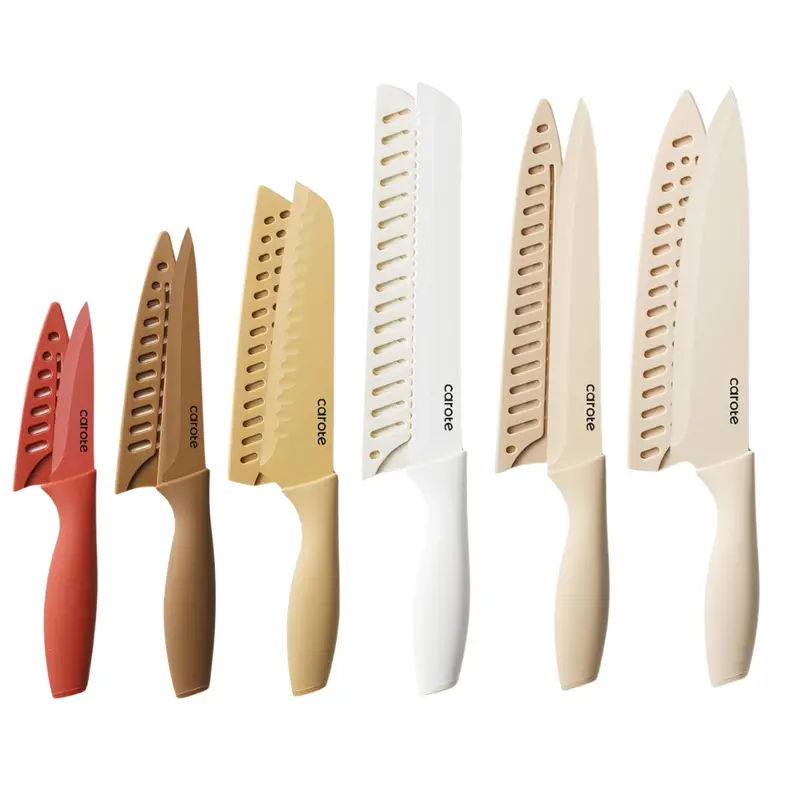 12-Piece Ceramic Coating Stainless Steel Kitchen Knife Set 1