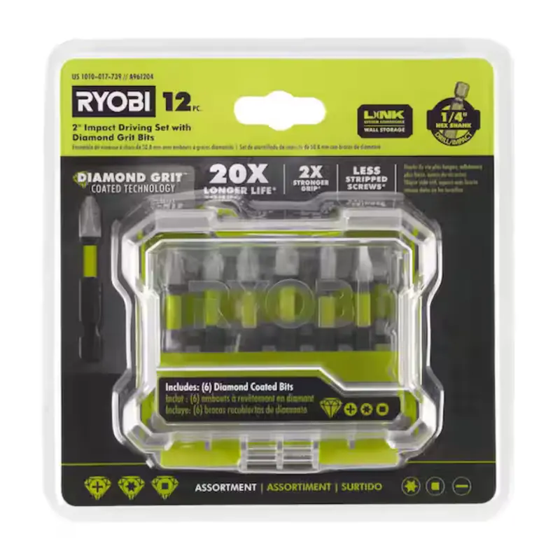 12-Piece Ryobi 2 In. Diamond Grit Driving Set 1